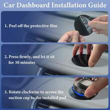1pc 360° Rotating Magnetic Phone Holder Suitable For All Cars And Phones - Foldable & Retractable With Vacuum Suction Cup, ABS Material, Portable For Car/Shower/Travel/Gym/Smooth Mirrors/Kitchen/ Living Room/ Bathroom, Car Phone Accessories - Black - 查看 11