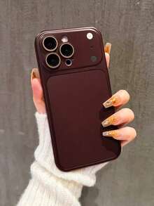 Burgundy Solid Color 2-In-1 Personalized Instant Change 17 Series Phone Compatible With 11 12 13 14 15 16 17 15 Pro 16 Pro 17 Pro And Other Models, Boyfriend/Girlfriend - Brown - View 8