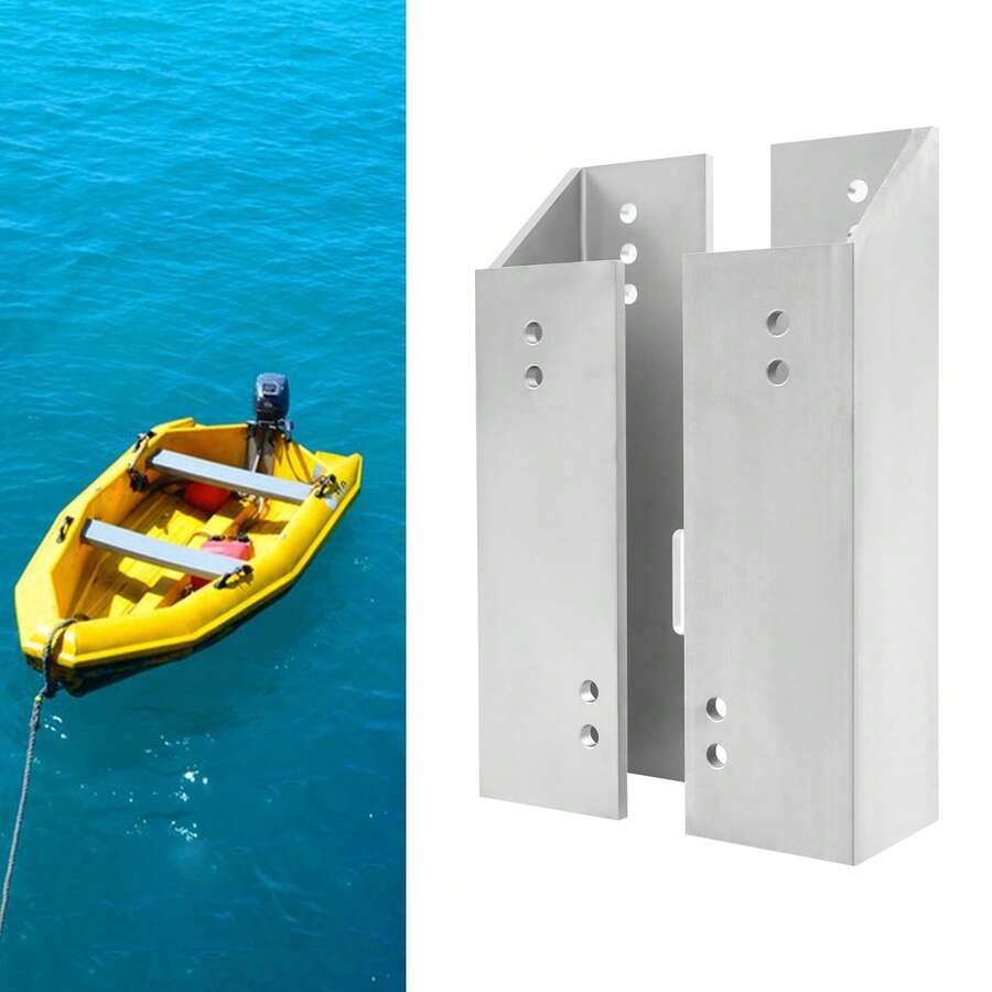 SHIOUCY Aluminum Alloy Jack Plate, Manual Jack Plate, Short Transom Fix Jack Plate For Outboard Motor - Silver - View 1