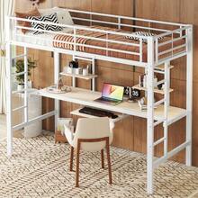 Kids Bed Frames, Headboards & Footboards - White + Metal + 90cm*200cm-1 - View 3