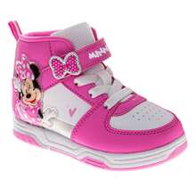 Disney Minnie Mouse Girls' Pink High Top Sneakers (Toddlers Sizes 6-10/Little Kids Sizes 11-12) - 粉色 - 查看 1