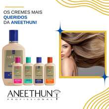 Kit Aneethun Profissional Creme Silicone Linha A Brilho Proteção Antidanos Cachos - Antidanos 100ml - Visão 4
