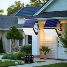 400 LED Luz de solar para exteriores, IP65 resistente al agua con control remoto y sensor de movimiento PIR, súper brillante reflector LED para jardín, patio y garaje - T-400 - Ver 5