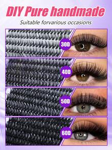 Bộ dụng cụ nối mi 640 món, bao gồm (30D+40D+50D+60D) trọn bộ mi giả, keo dán, nước tẩy trang và dụng cụ, dễ dàng tự làm nối mi chuyên nghiệp tại nhà - Sử dụng mi giả lông chồn, keo dán chắc chắn, nước tẩy trang và dụng cụ chính xác cho kết quả như ở salon, bộ dụng cụ nối mi tự làm hoàn chỉnh. - Nhiều màu - Xem 5