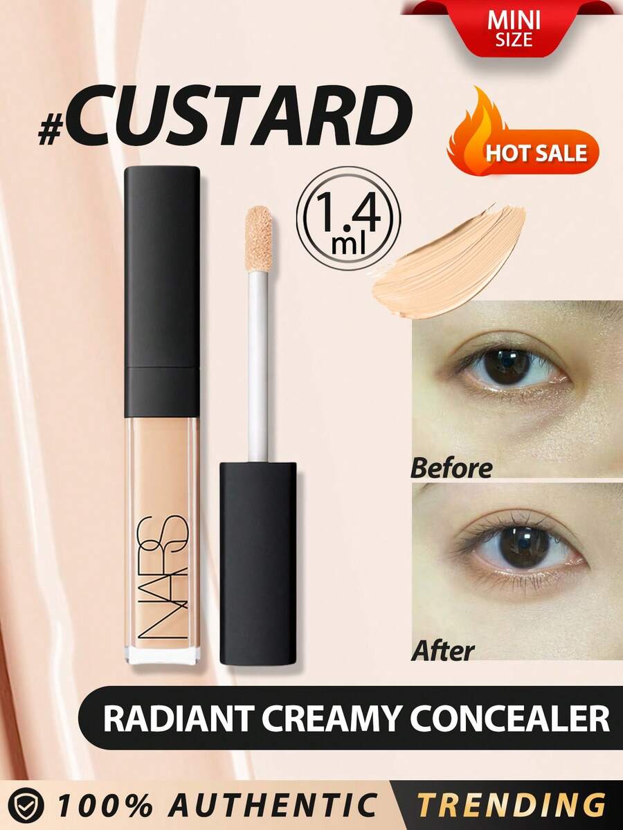Nars Mini]RADIANT CREAMY CONCEALER 1.4ml #CUSTARD / It's A Multi-Action Formula That Instantly Masks Imperfections, Hides Dark Circles And Signs Of Fatigue Light-Diffusing Mineral Powder Reduces The Appearance Of Fine Lines And Wrinkles