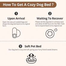 Calming Dog Bed Medium Size Dog, Anti-Anxiety Donut Medium Pet Bed, 27 Inches Fluffy Faux Fur Round Cat Bed ( Pink) - 煙粉紅色 - 查看 9