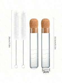 3 piezas Infusor de té de tubo de ensayo de vidrio, filtro de té creativo, de vidrio borosilicato de alta calidad apto para bebidas calientes y frías, diseño cilíndrico adecuado para la preparación de té individual en la oficina y el hogar, incluye tapones de corcho para almacenamiento de té o infusión directa, apto para varios tipos de té - Multicolor - Ver 10