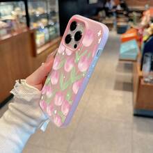 Funda suave antigolpes, compatible con iPhone 17/16/15/14/13/12/11 Series,  S25/S24/S23/A Series, OPPO, VIVO - Rosa - Ver 3
