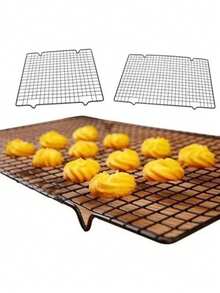 1pc Rectangular Baking Cake Cooling Rack, Non-Stick Mesh Grid, Bread Baking Cooling Rack, Rectangular Perforated Grid Cooling Rack, Non-Stick Baking Cooling Rack - Multicolor - View 11