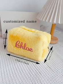 Personalized Cosmetic Bag, Customized Name Makeup Bag, Striped Toiletry Bag, Name Cosmetic Bag, Toiletry/Makeup Bag, Bridesmaid Gift, Bachelorette Party Gift, School Supplies, Back To School, School Gift, Office, School, Classroom, Coworker, Dorm, High School Student - Multicolor - View 6