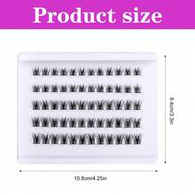 60pcs Cat Eye Lashes, 6D Lightweight Lash Design, High-Quality Smooth Soft Fluffy Lashes, Lash Extension, Voluminous Natural Look Suitable For Fashionable Women, Popular Lash Extension Kit, Suitable For All Occasions Including Home Use - D - View 6