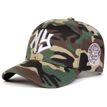 1顶男士纽约几何字母刺绣棒球帽，可调节户外防晒休闲帽，适合春季、秋季旅行、海滩度假