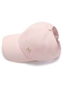 Women's Outdoor Ponytail Friendly Open-Top Baseball Cap, M Letter - Minimalist Letter Sun Protection Hat - Style 1 - View 6