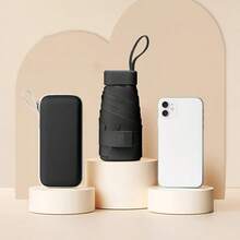 8 varillas Paraguas compacto y resistente al viento, paraguas portátil tipo cápsula unisex - A - Ver 12