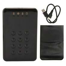 Yosoo Health Gear Disco Duro Externo Encriptado Portátil Portátil con el Disco Duro con la Autenticación de Pines USB 3.0 Cifrado en Tiempo Real para OS X 10 8 7 Velocidades de Transferencia Rápida - como en la foto - Ver 9