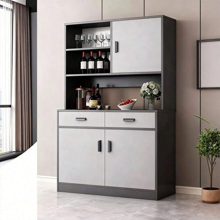 Bufetera Credenza Moderna Bufetera Mueble Madera Aparador - Multicolor - Ver 1