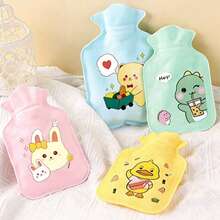 One Adorable Plush Cartoon Water-Filled Hot Water Bottle With A Soft Plush Cover, Reusable Hand Warmer, Relieves Menstrual Cramps And Back Pain, A Winter Gift, Each Style Is Exquisitely Designed. Colors Are Random. - Cute Plush Cartoon Hot Water Bottle - View 9