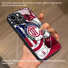 Funda para teléfono con el logotipo del Club Deportivo Toluca compatible con fundas para teléfonos   17  16 Pro Max  15 Pro Max  13 y  12 Elegante, resistente al agua, a los golpes y a las caídas Un gran regalo para familiares, amigos, amantes, novios/novias y fanáticos de los deportes - Negro - Ver 5