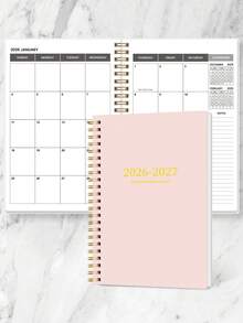 2026-2027 年日历本，三年简易螺旋装订月度计划本，大格子，可用于日程和目标规划、笔记和提醒，2026 年至 2027 年计划本，是女性办公桌办公用品、返校用品、教师节礼物、母亲节礼物的理想之选。 - 粉紅色 - 查看 20