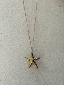 Fashionable Minimalist Stainless Steel Starfish Necklace, Summer New Arrival - Necklace - View 5