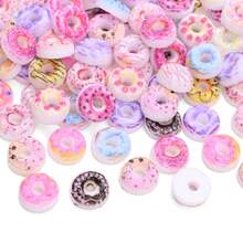50pcs 9mm Mixed Color 3D Donut Decorative Flat Resin Cabochons, Suitable For Handmade Crafts, Scrapbooking, DIY Projects, Nail Art, Phone Case Making, Etc. - Random Color - View 8