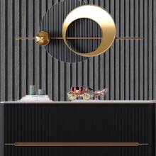 1 Roll Of Wooden Striped Self-Adhesive Wall, Ready To Be Peeled And Pasted, Detachable Self-Adhesive Waterproof And Oil-Proof PVC Vinyl Imitation Wood Contact Paper, Suitable For Countertop Drawer Stickers, Living Room, Sofa Background, Bedroom, Bar Decoration Stickers, Bathroom, Kitchen, Cabinet Furniture Stickers, House Decoration, Home Decoration, Autumn Aesthetics - Striped Grille - View 18