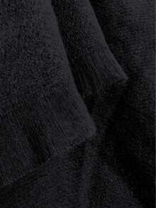 1pc Minimalist Solid Color Faux Cashmere Fringe Design Warm Shawl, Women Casual Soft Outerwear Accessory, Suitable For Autumn/Winter, Daily Wear, Commute, Office, Holiday Gift - Black - View 9