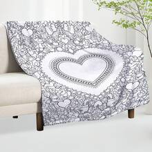 1pc Ocean World Adult Coloring Blanket With Sea Turtle, Starfish & Seahorse Patterns - Thickened Flannel All-Season Warm Throw For Adults &, Relax Coloring Book Pages Bedspread, Sofa Bed Cover, Marine Life Design Gift Her Gifts For Her, Him, Family, Boyfriend, Girlfriend, Father, Family, Mother, Lover, Daughter, Son, Grandfather, Grandmother, Friend, Classmate, Pet. Perfect Nap, Camping, Travel, Home, Daily Life, Office Decoration, Birthday, Anniversary, Valentine's Day, Thanksgiving, Christmas, Halloween, Mother's Day, Father's Day, Wedding, New Year Gifts,Back To School Season - 多色3 - 查看 2