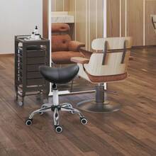 Saddle Stool, Work Stool, Swivel Chair, Height Adjustable, Padded In Black, Ideal For Cosmetics And The Office - 黑色 - 查看 2
