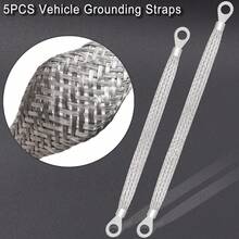 - 5 correas de tierra, 3 unidades de 10 x 1/2 pulgadas y 2 correas de cable de cobre estañado de 13 x 1/2 pulgadas de cobre esta - A - Ver 6