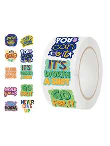 500 PIEZAS (1 Rollo) Pegatinas de 1 Pulgada con Frases Motivadoras Adecuadas para Maestros, Adultos, Padres, Aula, Escuela, Trabajo, Estudio, Entrenamiento, Pegatinas Motivadoras, Scrapbooking, Pegatinas de Decoración de Cuadernos, Pegatinas de Cuadernos, Post-its para Libros, Pegatinas para Teléfonos Móviles, Etiquetas Autoadhesivas Hechas a Mano, Pegatinas Motivadoras de Animales, Pegatinas de Regreso a la Escuela, Pegatinas de Decoración de Apertura Escolar, Regalos de Regreso a la Escuela - alentar - Ver 7
