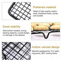 1pc Rectangular Baking Cake Cooling Rack, Non-Stick Mesh Grid, Bread Baking Cooling Rack, Rectangular Perforated Grid Cooling Rack, Non-Stick Baking Cooling Rack - Multicolor - View 3