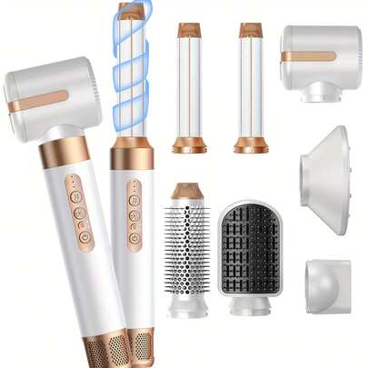 UKLISS 7合1高速吹风梳，11万转/分钟无刷电机，负离子吹风造型器，可快速吹干、拉直、卷发和增加蓬松度