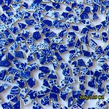 Partikel Mosaik Bermotif Biru Putih Halus Berlapis Glasir, Dibakar pada Suhu Tinggi, Ukuran 100g/200g, Bahan Dekorasi DIY Gaya Klasik, Cocok untuk Kerajinan Tangan, Tangga, Dinding, Perapian, Lukisan Bertatahkan, dan Proyek Dekorasi Lainnya - Porselen kecil berwarna biru dan putih - View 10