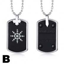 Black Square Quantum Pendant Necklace Anti Radiation Volcanic Stone Anion Energy Necklace For Daily Wear - màu đen - Xem 10