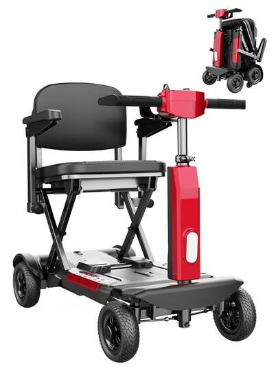 The TODIMART X11 Four-Wheeled Scooter Has A Range Of 30 Km/H, A Top Speed Of 7 Km/H, A Maximum Load Capacity Of 130 Kg, Is Fully Foldable, Suitable For Adults, Easy To Use And Comes With A Luggage Basket, Anti-Theft Device And Key.