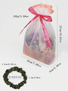 10/50条彩色缎面发圈，不伤发弹性发带，百搭必备单品 - 彩色 - 查看 2