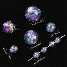 4/6/8/10/12/16mm Classic Rainbow Sequin Beads, 6-16mm Mermaid Shiny Resin Loose Beads For DIY Jewelry Making, Phone Charms, Pendants, Bracelets - AB Lottery - View 6
