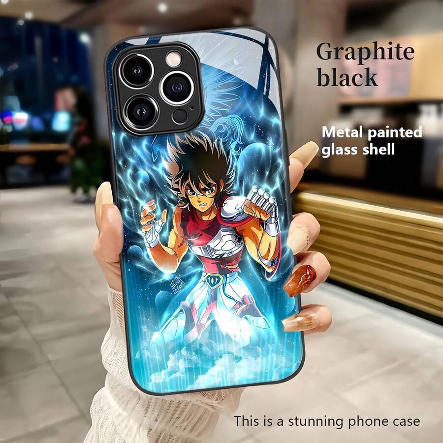 Funda para teléfono Cosmic Hero Knight Compatible con fundas para teléfonos 17 16 Pro Max 15 Pro Max 13 y 12 Elegante, resistente al agua, a los golpes y a las caídas Un gran regalo para familiares, amigos, amantes, novios/novias y el Día de San Valentín - Negro - Ver 1