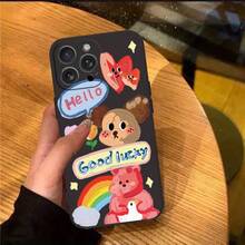 Phone Case: Cartoon Bear Phone Case Compatible with iPhone 17/16/15/14/13/12/11 Pro Max, 17 AIR, 17 PRO - Anti-Drop Full Cover TPU Case for X/XS/XR, XS Max, 7/8/6S Plus/SE/SE3 - Simple Fashion Shockproof Soft Protective Cover - Blanco - Ver 8