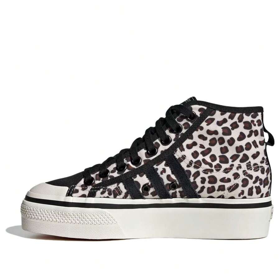 (MUJER) Adidas Nizza Platform Mid 'Leopardo - Marrón - Ver 1