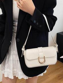 [US-Based Shipping]1pc Lacquered Polyurethane Leather Handbag For Women, Y2k Babe Bag, Lacquered Mini Square Bag, Simple Mini Bag, Shoulder/Underarm Bag, Retro Mini Bag, Versatile Work Bag, Student Mini Square Bag, Retro Inspired Bag For Women, Fashionable White Bag,White Bag,Pumpkin,Autumn,Halloween,Fall,Christmas,Thanksgiving,Festival,Cyber Monday,Holiday,Gift,New Year,Snow,Winter,Warm,End-Of-Year,Party,Bags For Women,Purses And Bags Women,Purses For Women,Small Purse,Summer,Carteras Para Mujer,Pink Purse - trắng - Xem 4