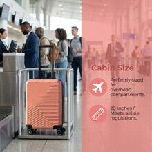 20-Inch ABS Hard-Shell Carry-On Luggage Case With Silent Rotating Wheels That Can Rotate 360°. The Seamless Pattern Is Durable And Resistant To Drops. The Best Choice For Business Trips Or Travels. Rose Gold. Luggage Suitcase Trolley Suitcase Suitcase Travel Luggage Suitcases Travel Luggage Suitcase Bag Large Capacity Luggage With Wheels Cruise Essentials Travel Essentials Holiday Essentials Vacation Essentials - Rose Gold - View 9