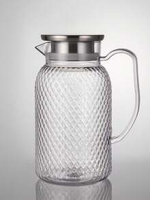 1PC Transparent, Large-Capacity Acrylic Pitcher With A V-Shaped Spout And A Good Seal. Ideal For Serving Hot And Cold Beverages, Juices, And Iced Tea, Perfect For Home Kitchens, Cafes, Restaurants, And Parties. - Multicolor - View 14