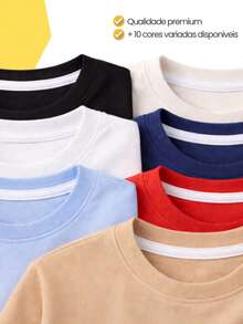 Set Of 4 Basic T-Shirts For Boys (Children's/Youth) 100% Cotton Short Sleeve Casual - Sizes 2 To 14 - 紅色 - 查看 4
