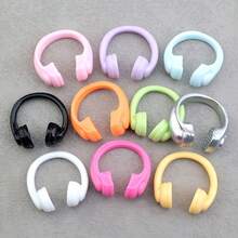 10/20pcs Creative Headphone Jewelry Accessories - Resin Crafted Pendants - DIY Necklace Bracelet Earrings, Holiday Gifts - Music - View 1