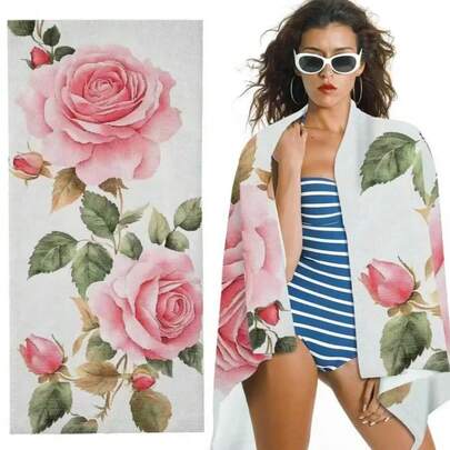 GEL HUT MUN 1条40*60英寸/100*150厘米超强吸水速干泳池毛巾，适合旅行、游泳、露营、沙滩使用，成人适用