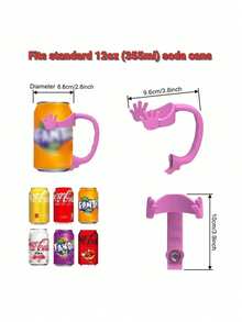 2 Pieces Can Holder With Lid, Lightweight And Portable Party Supplies, Suitable For 11.16 Oz Soda Water Can Holder, Sturdy , Reusable, Suitable For Holiday Parties, Graduation Parties, Vacations, Festivals, Sports, And Back To School. Convenient To Carry, Party Celebration, Valentine's Day Gifts, Birthday Gifts, Party Small Gifts - Multicolor - View 8