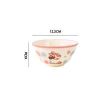 Disney Plato de cena de cerámica con diseño de dibujos animados, plato redondo de estilo crema de 8 pulgadas, juego de plato, tazón y taza, vajilla de alta calidad para uso doméstico - Multicolor - Ver 20