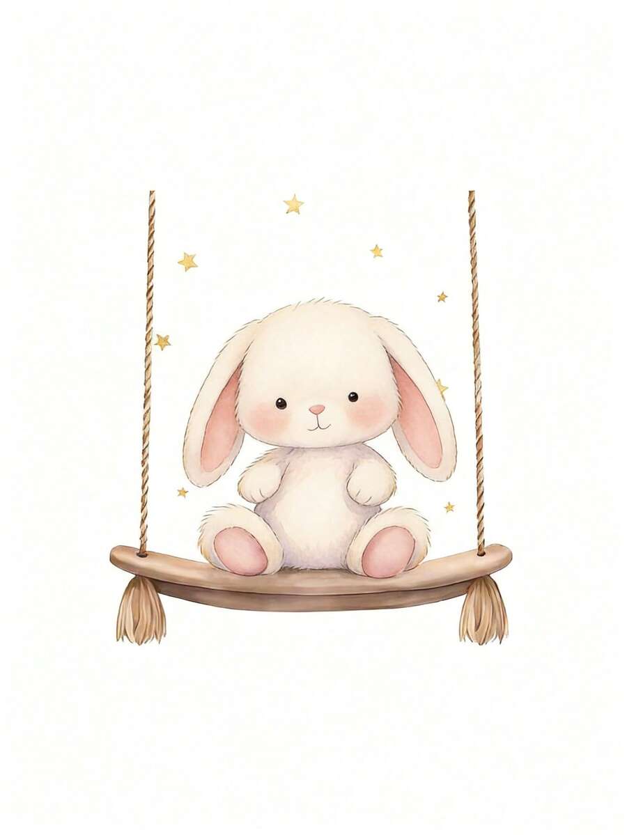 卡通熊摇摆开关贴纸,可爱卡通摇摆豹,可爱卡通小猫,兔子,豹子,卧室走廊客厅家居开关贴纸,装饰墙贴,自粘式,乙烯基材质,方便实用 - 彩色 - 查看 1